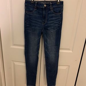 American eagle high waisted mid wash jeans